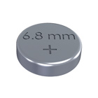 thru hole and surface mount retainers for 6.8mm diameter coin cell batteries